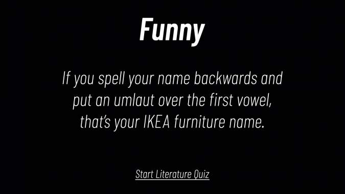 Literature Quiz