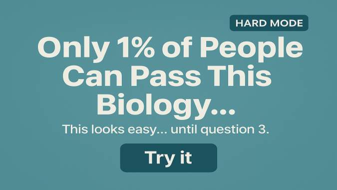 Banner for Only 1% of People Can Pass This Biology Sudden Death Quiz!