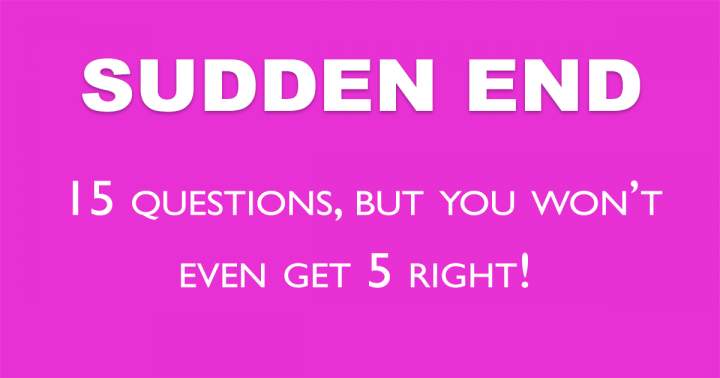 Banner for Sudden End Quiz