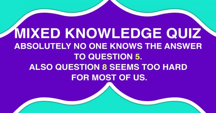 Banner for Mixed Knowledge Quiz