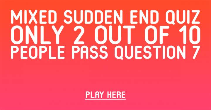 Banner for Mixed Sudden End Quiz