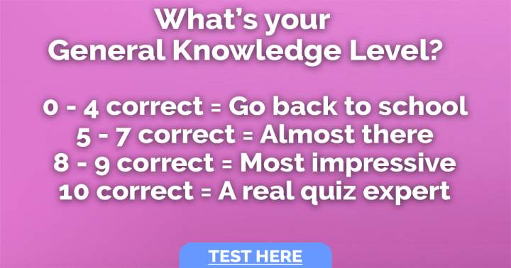 Banner for General Knowledge Level Test