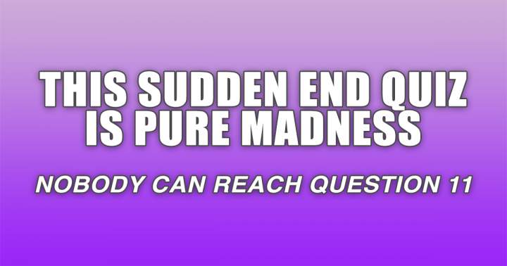 Banner for Sudden End Quiz