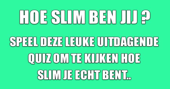 Pittige Alg. Kennisquiz