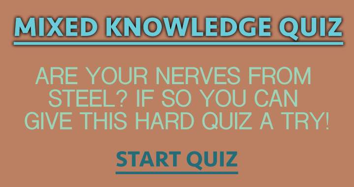 Banner for You should only try this quiz if you are tough enough.