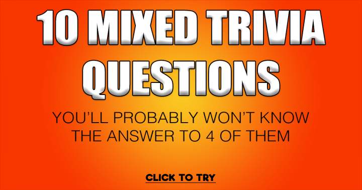 Banner for 10 Mixed Trivia Questions