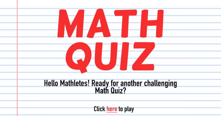 Banner for Math Quiz