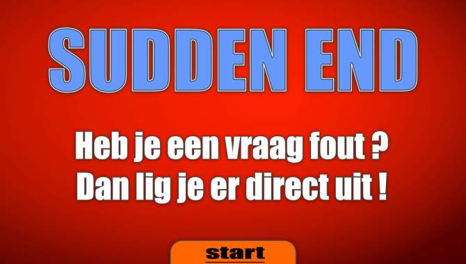 Sudden End Quiz