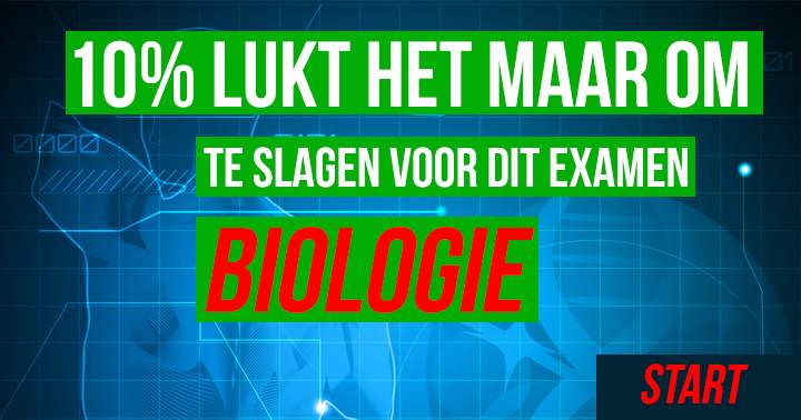 Maar 1 van de 10 mensen slaagt voor dit middelbare school biologie examen!