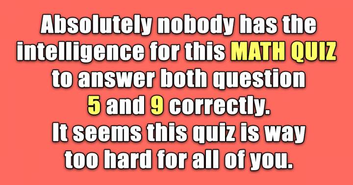 Banner for Test Your Math Knowledge