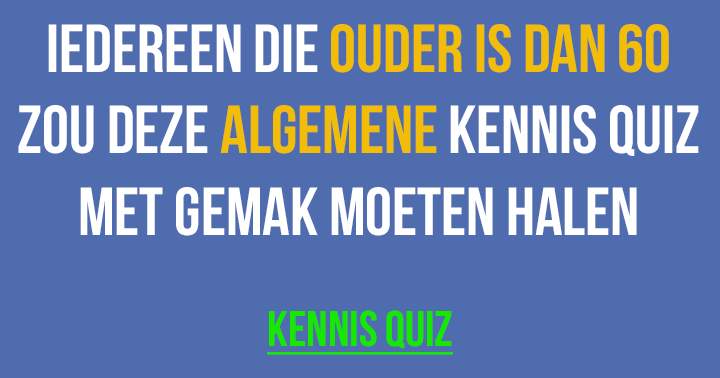 Gemixte algemene kennis quiz