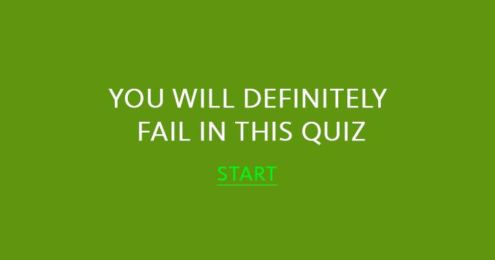 Banner for You will fail definitely in this quiz