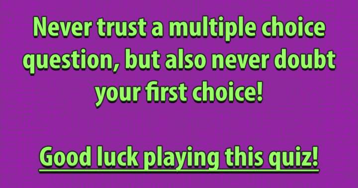 Banner for Never trust a multiple choice questions!