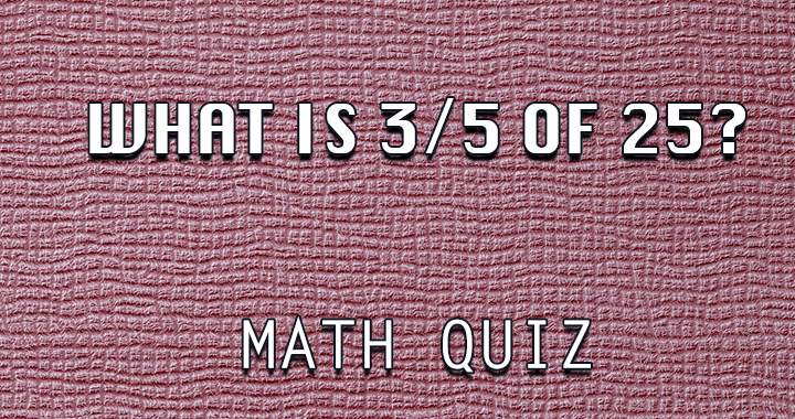 Mathematics Quiz