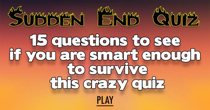 Banner for Sudden End Quiz