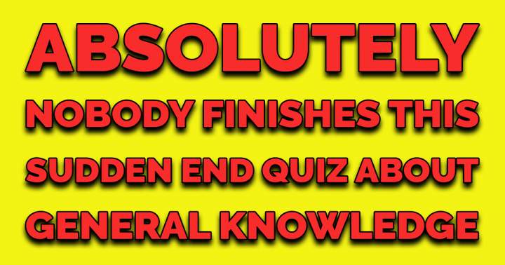 Banner for Sudden End Quiz