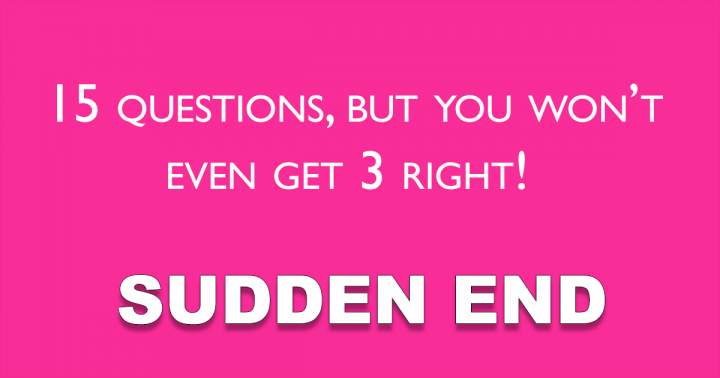 Sudden End Quiz