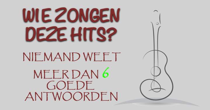 Kan jij ons vertellen van wie deze hits zijn?