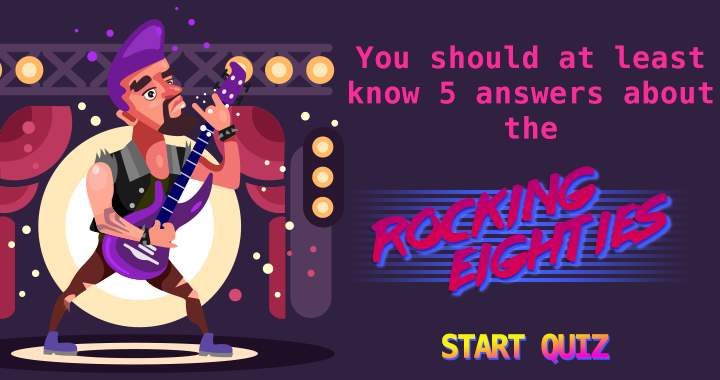 Banner for Are you going to rock in this eighties quiz