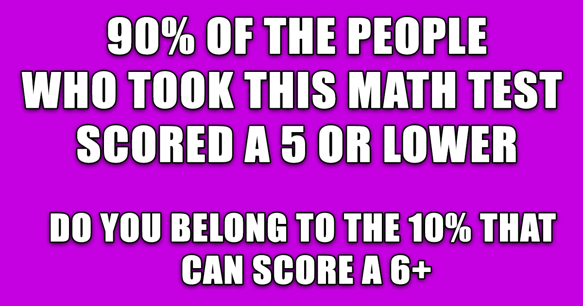 Test Your Math Skills