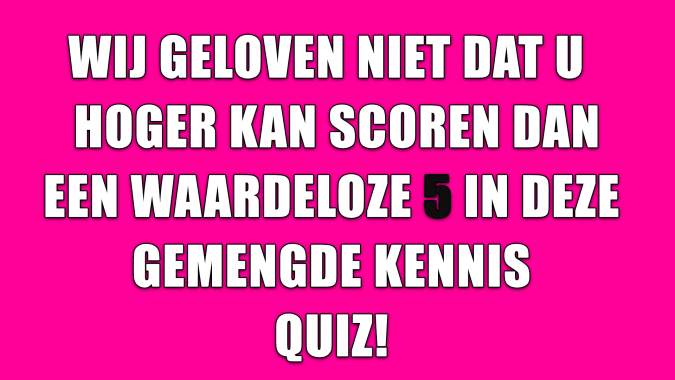 Trivia met gemengde kennis