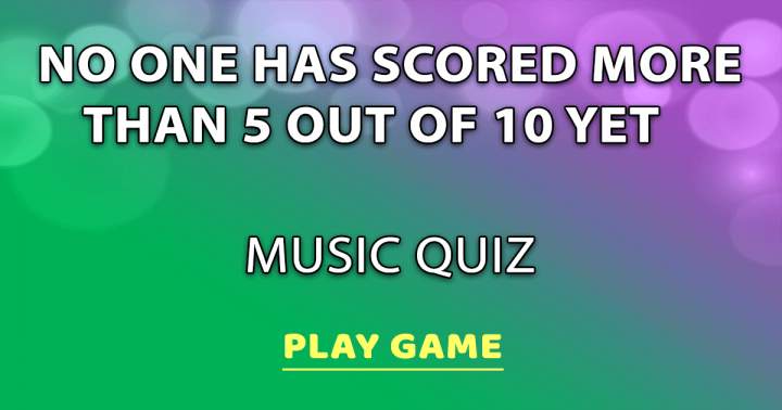 Music Quiz For Intelligent People