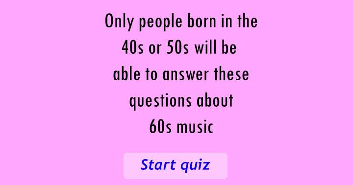 60s Music quiz