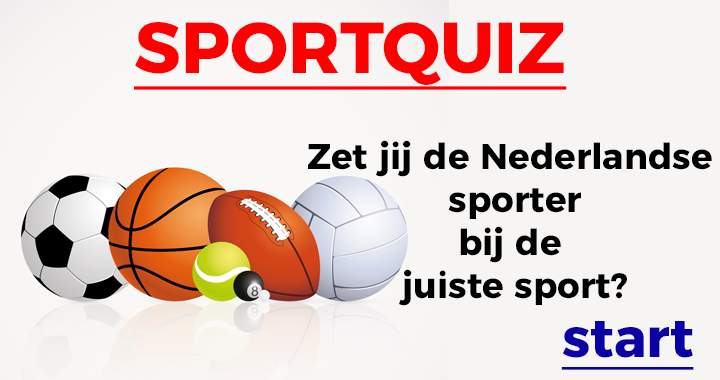 Zet de Nederlandse sporter bij de juiste sport!