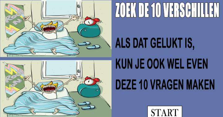 Zoek de 10 verschillen, en maak de 10 vragen