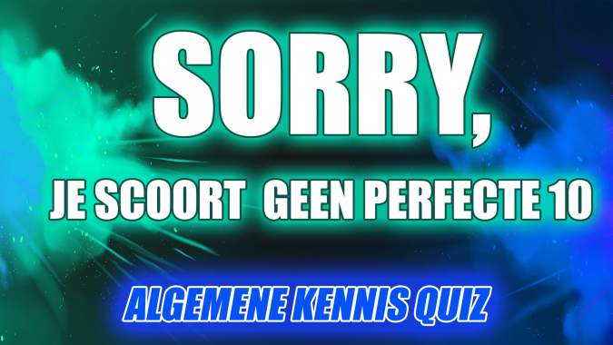 Banner for Niemand gaat een perfecte 10 scoren
