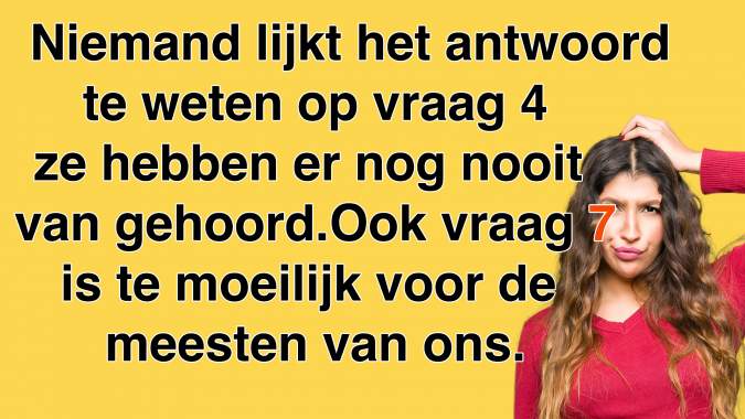 Banner for Moeilijke quiz voor de meesten van ons