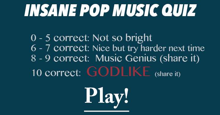 Insane Pop Music Quiz