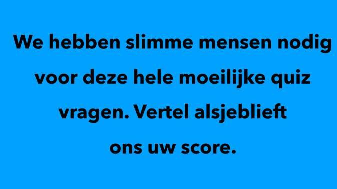 Banner for  Ben jij slim genoeg om ons te helpen?