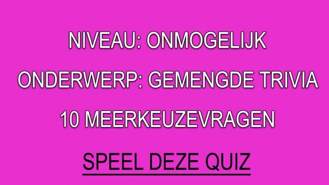 Trivia met gemengde kennis