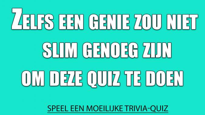 Banner for Moeilijke Trivia-quiz