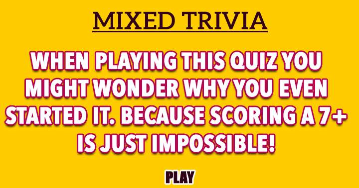 Mixed Trivia Quiz