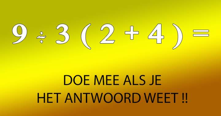 Weet jij het antwoord? 