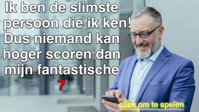 Banner for Wees alsjeblieft slimmer dan deze man