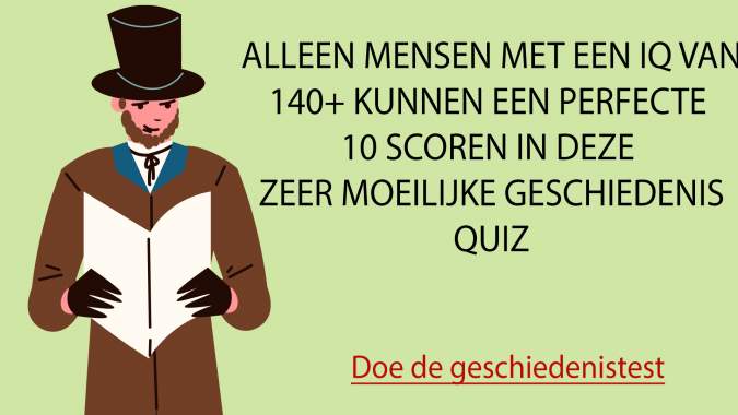  Zeer moeilijke geschiedenisquiz