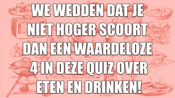Banner for Quiz over eten en drinken