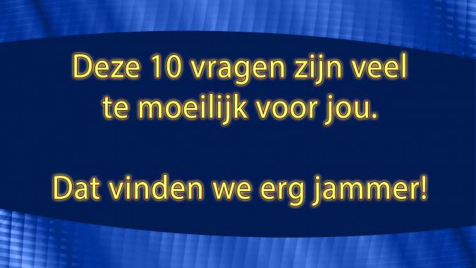 Banner for We hebben er eigenlijk geen spijt van! We dagen je uit om een ​​10 te scoren