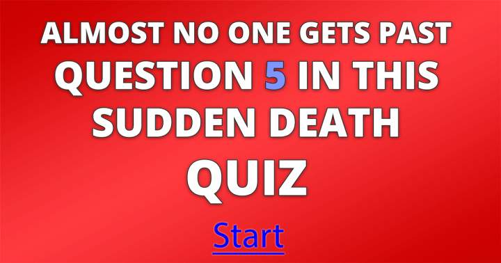 Sudden Death general knowledge quiz