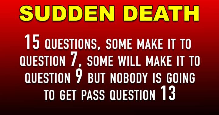 Improbable Event: Sudden Death Quiz