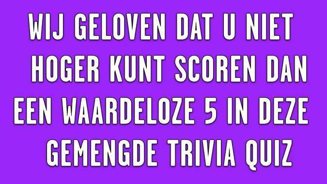 Banner for Trivia met gemengde kennis