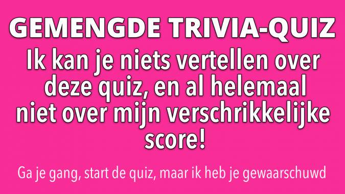 Banner for Gemengde Trivia-quiz