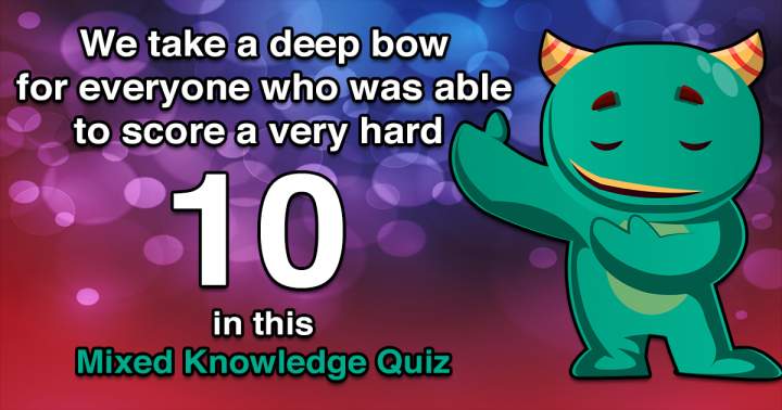 Quiz with a blend of different knowledge.