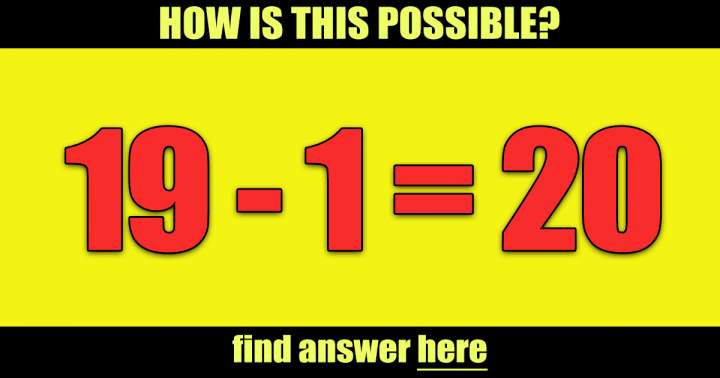 Are you aware of the solution to this math puzzle?