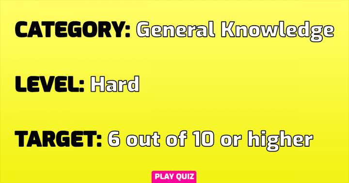 Challenging General Knowledge Quiz