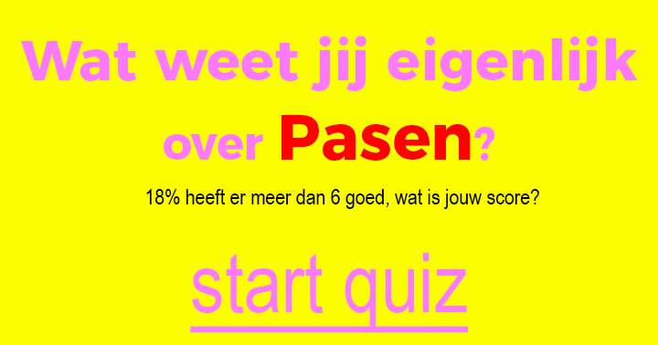 De enige echte paasquiz