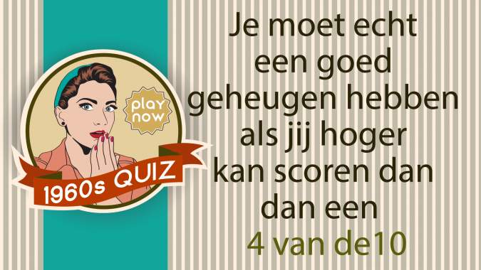 Banner for Quiz uit de jaren 60